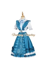 Identity V Journalist Alice DeRoss Alice in Dreamland Blue Lolita Dress Cosplay Costume